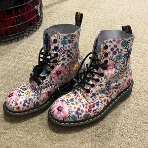 Womens floral doc martins